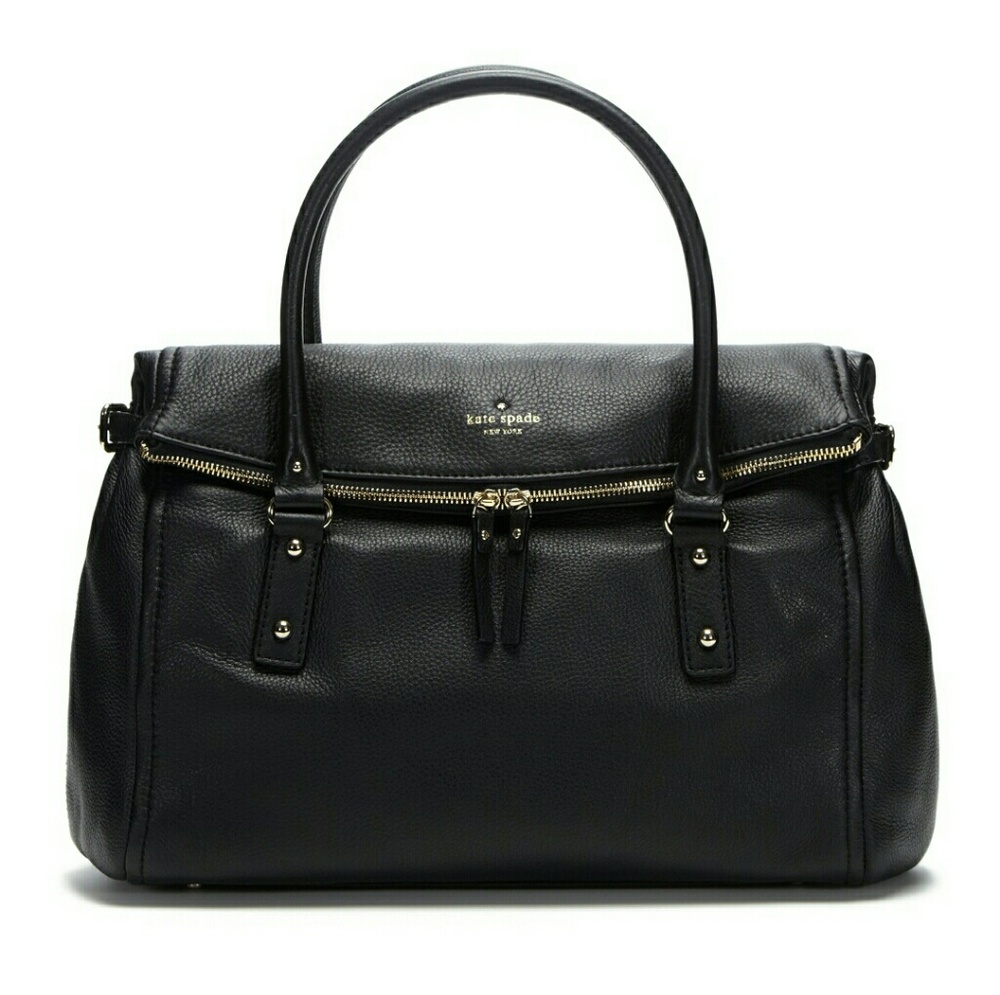 Kate Spade Black Cobble Hill-Leslie Satchel
